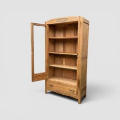 Armoire parisienne vitres biseautées chêne blond art déco 1930