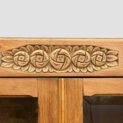 Armoire parisienne vitres biseautées chêne blond art déco 1930