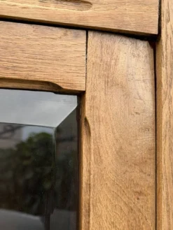 Armoire parisienne vitres biseautées chêne blond art déco 1930