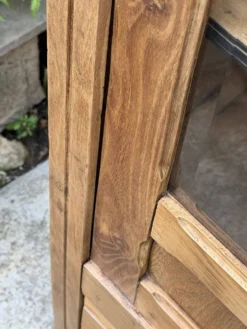 Armoire parisienne vitres biseautées chêne blond art déco 1930