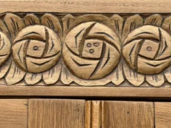 Armoire parisienne vitres biseautées chêne blond art déco 1930