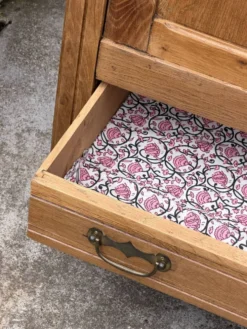 Armoire parisienne vitres biseautées chêne blond art déco 1930