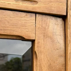 Armoire parisienne vitres biseautées chêne blond art déco 1930