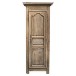 Armoire parisienne XVIIIé à 1 porte bonnetière bois brut