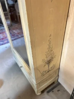 Armoire peinte Style Louis XVI-Directoire , 1 porte vitrée