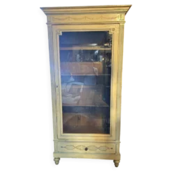 Armoire peinte Style Louis XVI-Directoire , 1 porte vitrée