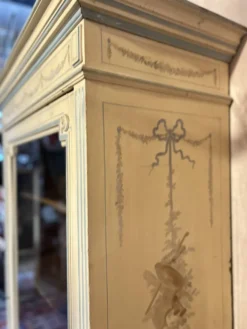 Armoire peinte Style Louis XVI-Directoire , 1 porte vitrée