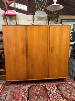 Armoire penderie dressing pied compas vintage design 60/70