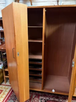 Armoire penderie dressing pied compas vintage design 60/70