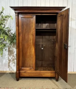 Armoire penderie Empire en merisier XIXème