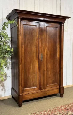 Armoire penderie Empire en merisier XIXème