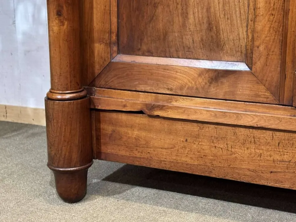 Armoire penderie Empire en merisier XIXème