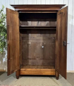Armoire penderie Empire en merisier XIXème
