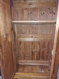 Armoire penderie en merisier entièrement démontable