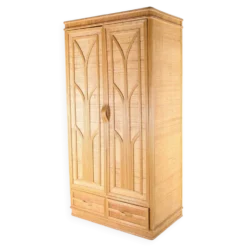 Armoire penderie en rotin et raphia