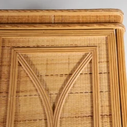 Armoire penderie en rotin et raphia
