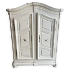 Armoire 2 portes peintes , Style Louis XIV, travail régional alsacien