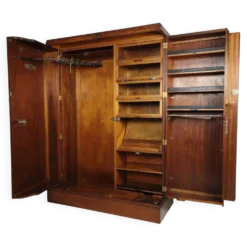 Armoire pour homme en noyer burr Art Déco anglais
