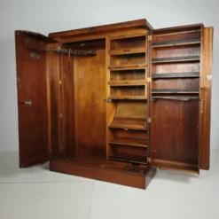 Armoire pour homme en noyer burr Art Déco anglais