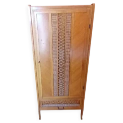 Armoire rotin vintage
