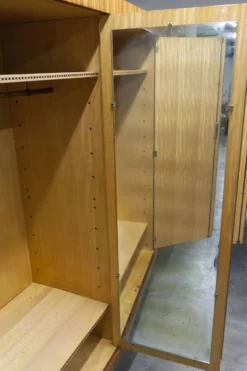 Armoire 1960 scandinave bois blond vernis atypique 4 portes 3