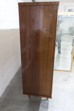Armoire 1960 scandinave bois blond vernis atypique 4 portes 3