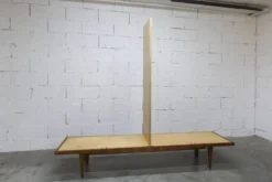 Armoire 1960 scandinave bois blond vernis atypique 4 portes 3