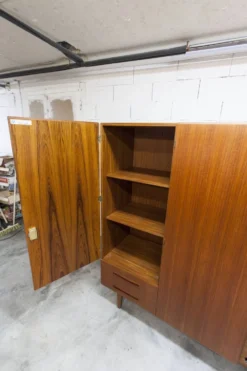 Armoire scandinave en teck par Eric Grinwis Holland 3 portes 2 tiroirs 1960