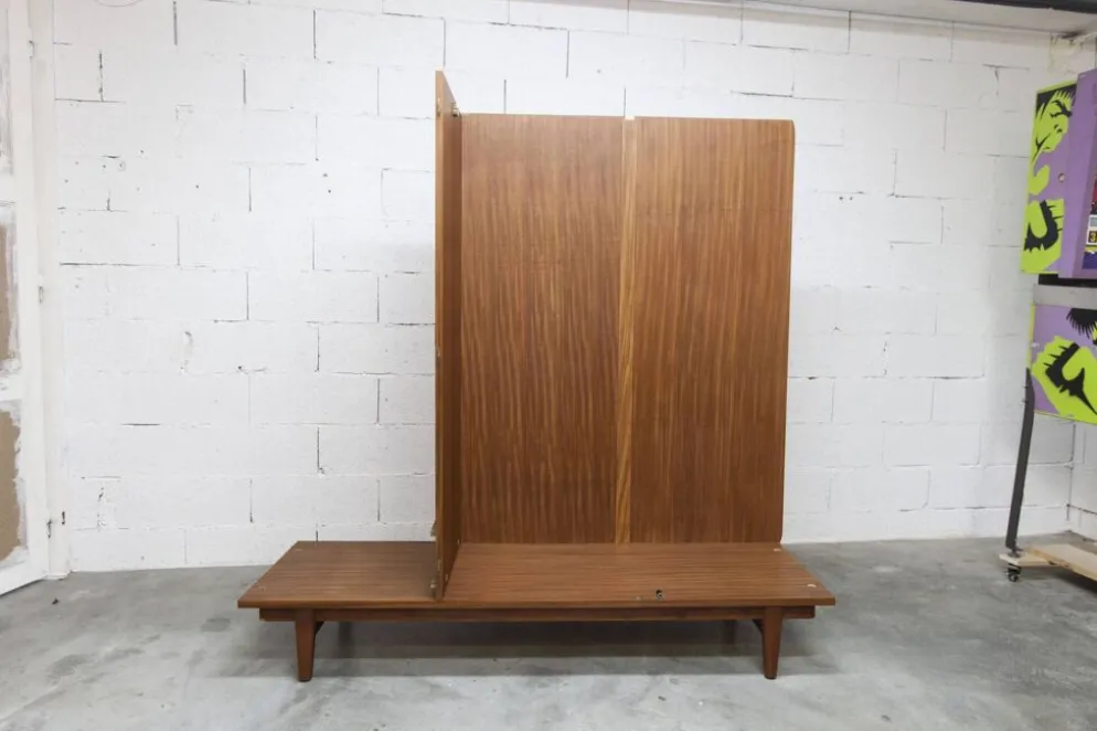 Armoire scandinave en teck par Eric Grinwis Holland 3 portes 2 tiroirs 1960