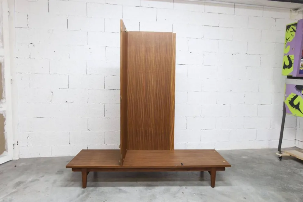 Armoire scandinave en teck par Eric Grinwis Holland 3 portes 2 tiroirs 1960