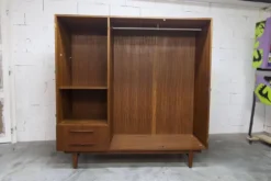 Armoire scandinave en teck par Eric Grinwis Holland 3 portes 2 tiroirs 1960