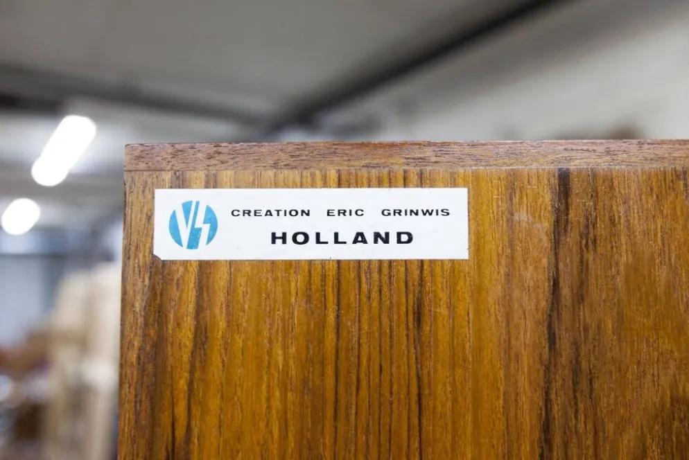 Armoire scandinave en teck par Eric Grinwis Holland 3 portes 2 tiroirs 1960