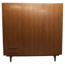 Armoire scandinave en teck par Eric Grinwis Holland 3 portes 2 tiroirs 1960
