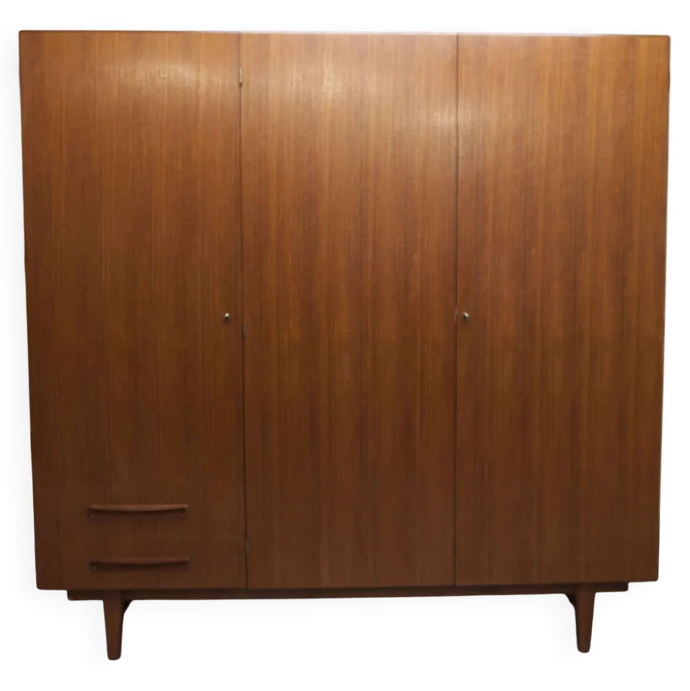 Armoire scandinave en teck par Eric Grinwis Holland 3 portes 2 tiroirs 1960