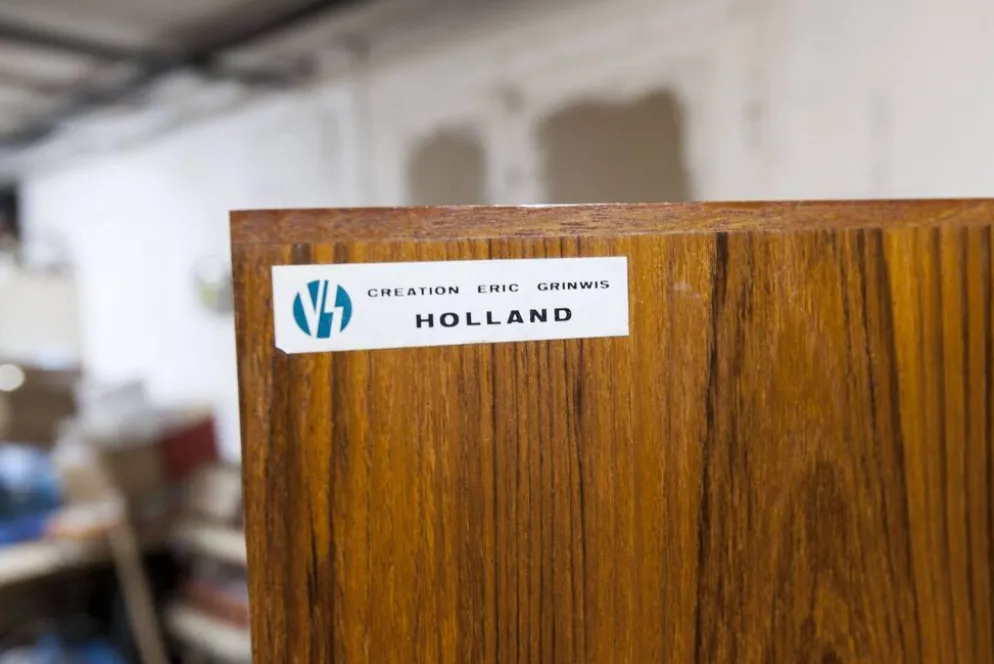 Armoire scandinave en teck par Eric Grinwis Holland 3 portes 2 tiroirs 1960