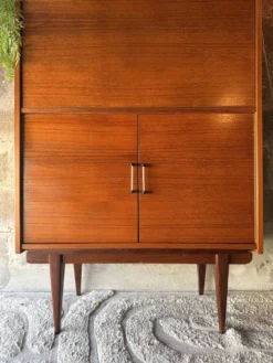 Armoire secrétaire vintage scandinave en teck, 1960