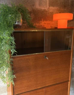 Armoire secrétaire vintage scandinave en teck, 1960