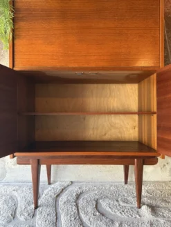 Armoire secrétaire vintage scandinave en teck, 1960
