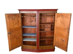 Armoire suisse ancienne peinte à la main – art populaire alpin – datée 1781