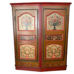 Armoire suisse ancienne peinte à la main – art populaire alpin – datée 1781