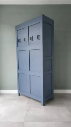 Armoire vestiaire en bois gris Vintage années 1914