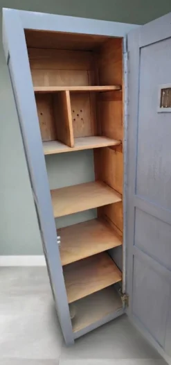 Armoire vestiaire en bois gris Vintage années 1914