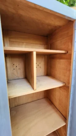 Armoire vestiaire en bois gris Vintage années 1914