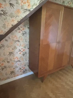 Armoire vintage acajou 3 portes