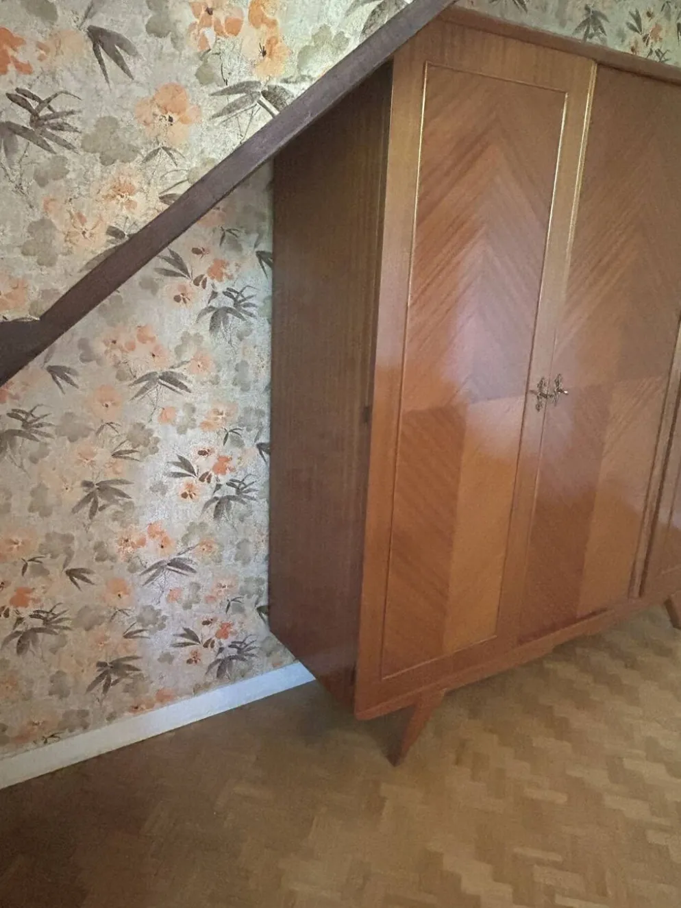 Armoire vintage acajou 3 portes
