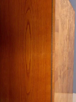 Armoire vintage du milieu du siècle, placage en bois de noyer, Tchécoslovaquie, 176 × 116 × 58 cm