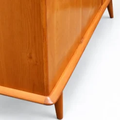 Armoire vintage en bois avec miroir, 3 portes