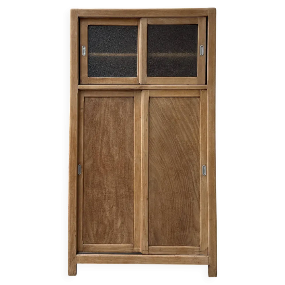 Armoire vintage à portes coulissantes (rénovée)