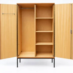 Armoire vintage à 2 portes en bois