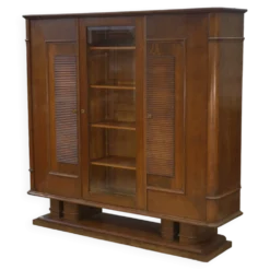 Armoire vitrine brutaliste en chêne Charles Dudouyt 1940’s